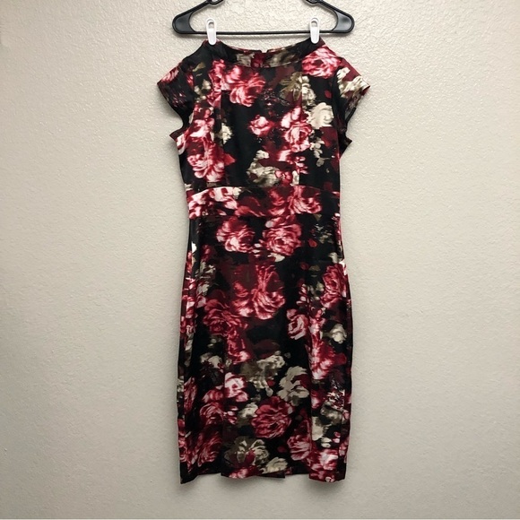 Shabby Apple Women’s‎ Infinity Print Floral Midi Dress Size 10 - Picture 1 of 4